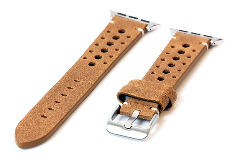 Apple Watch bandje perforated leer bruin - 38/40/41/42mm