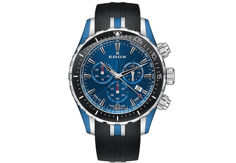 Edox Grand Ocean Chrono 10248 Horlogeband Zwart