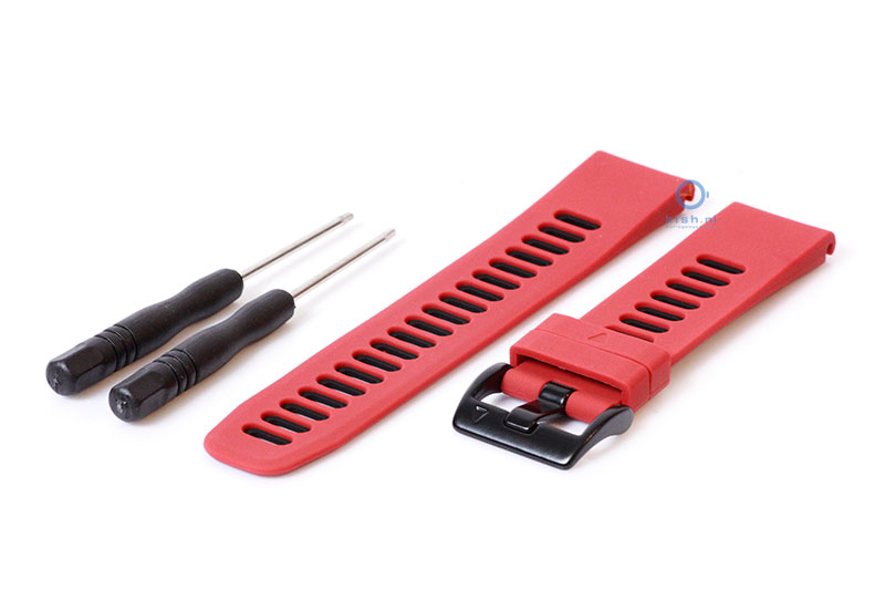 Garmin Fenix 5/6/7 horlogeband rood-zwart