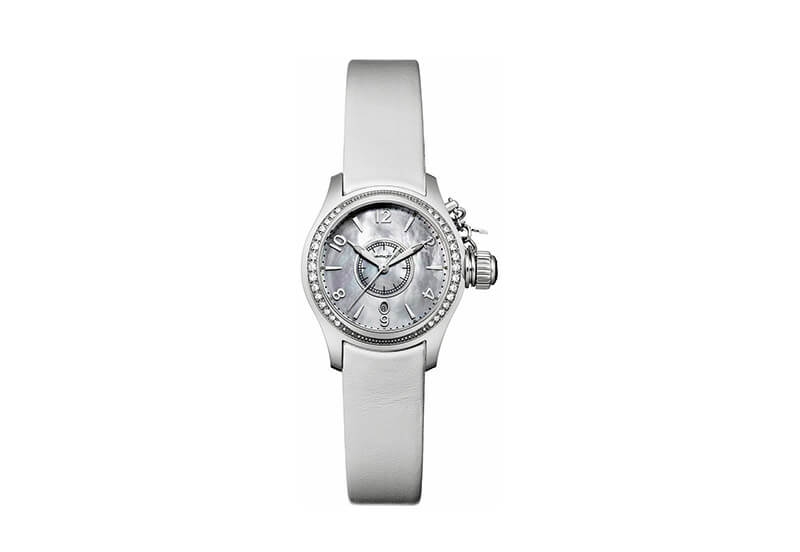 Hamilton horlogeband H77211915 - wit leer