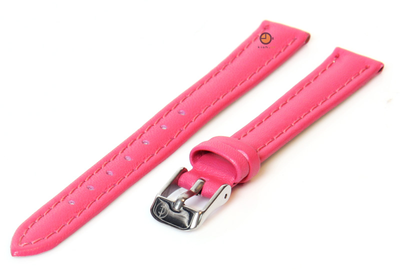 Horlogeband 12mm roze kalfsleer