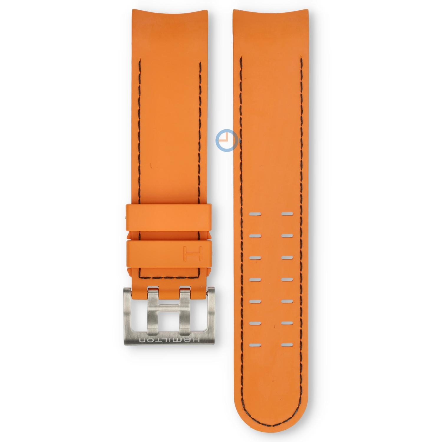 Hamilton horlogeband H76616933 - oranje siliconen