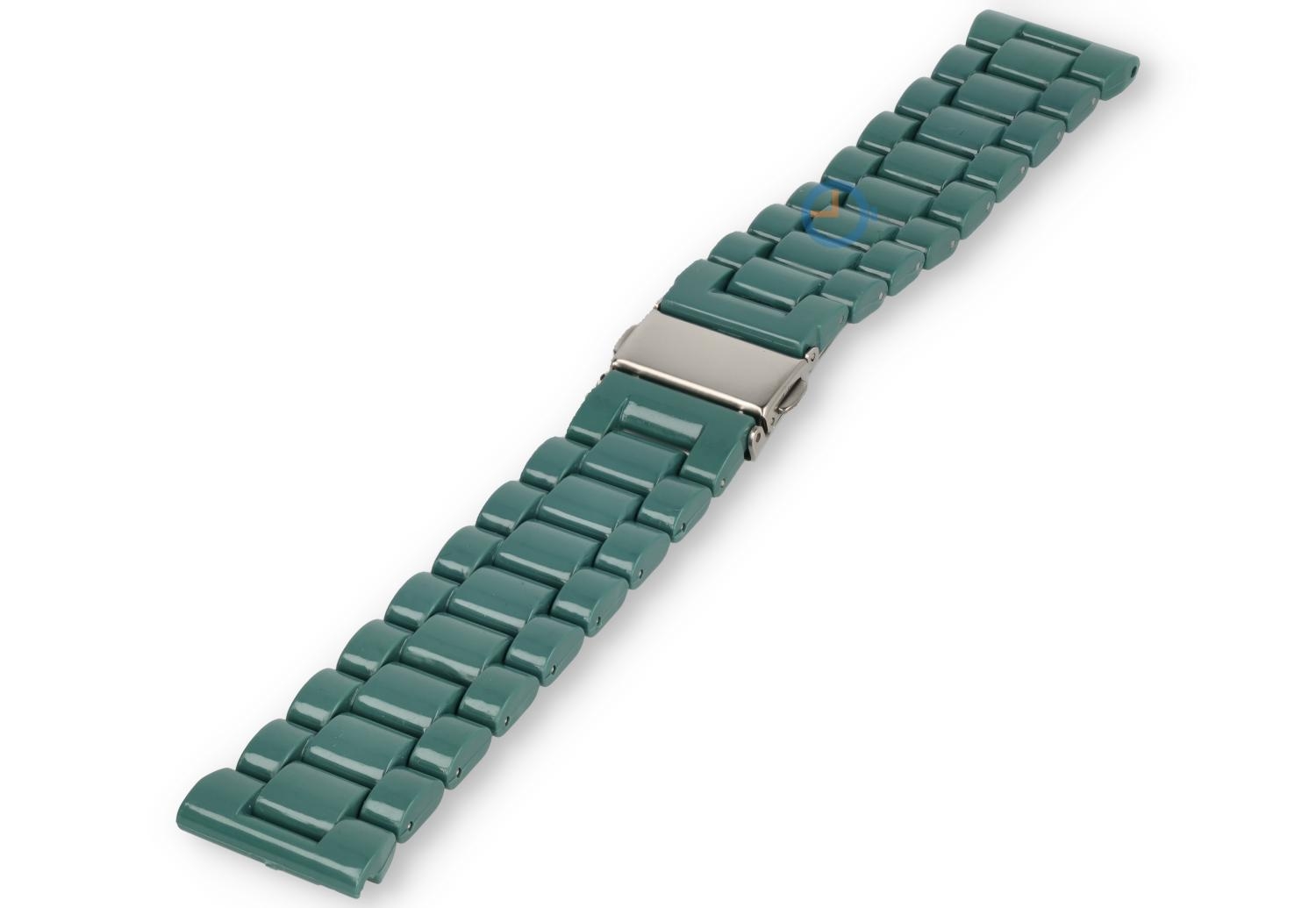 Kunststof horlogeband 22mm - pine groen