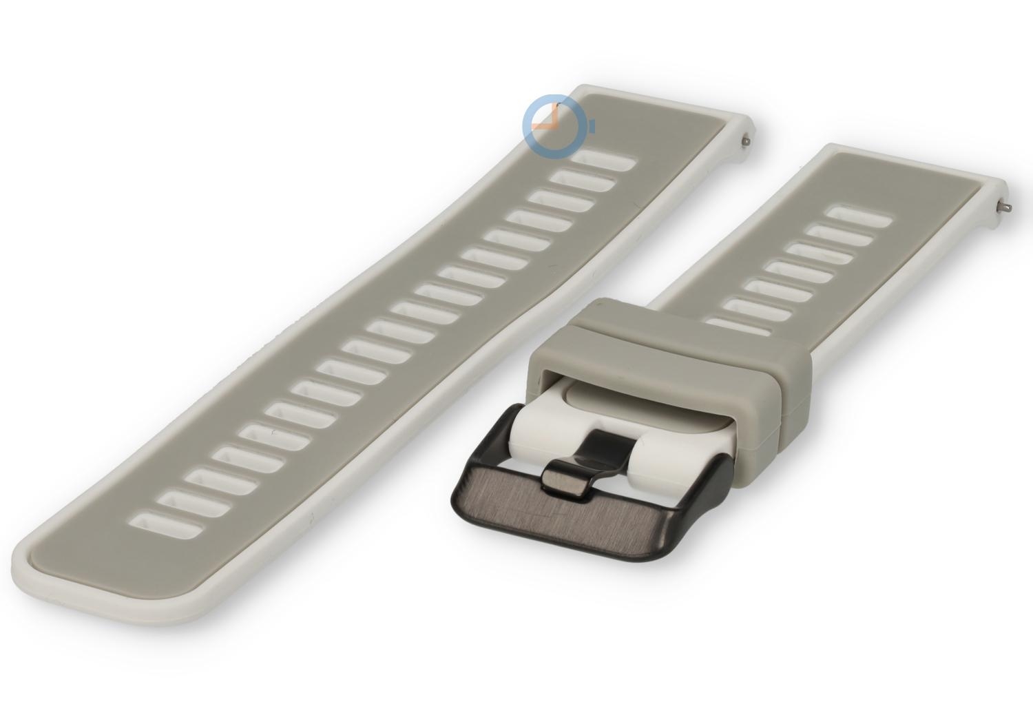 Snelwissel bandje 22mm - grijs wit
