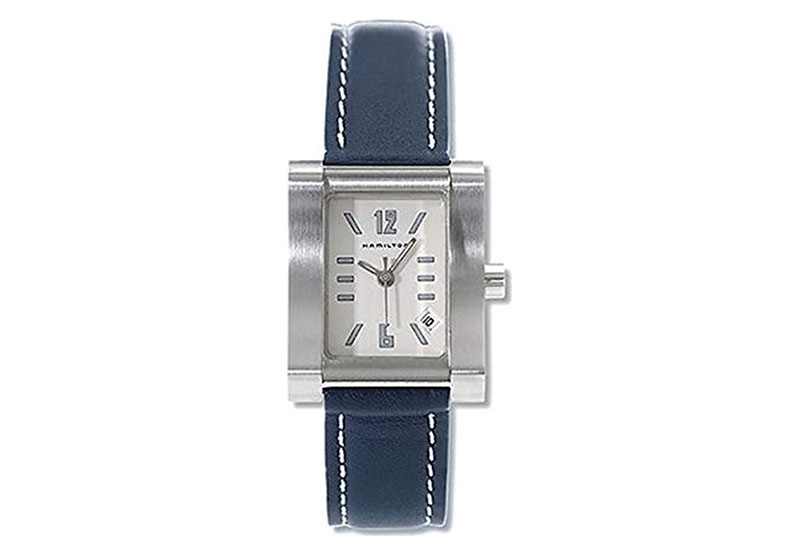 Hamilton horlogeband H17211625 - blauw leer