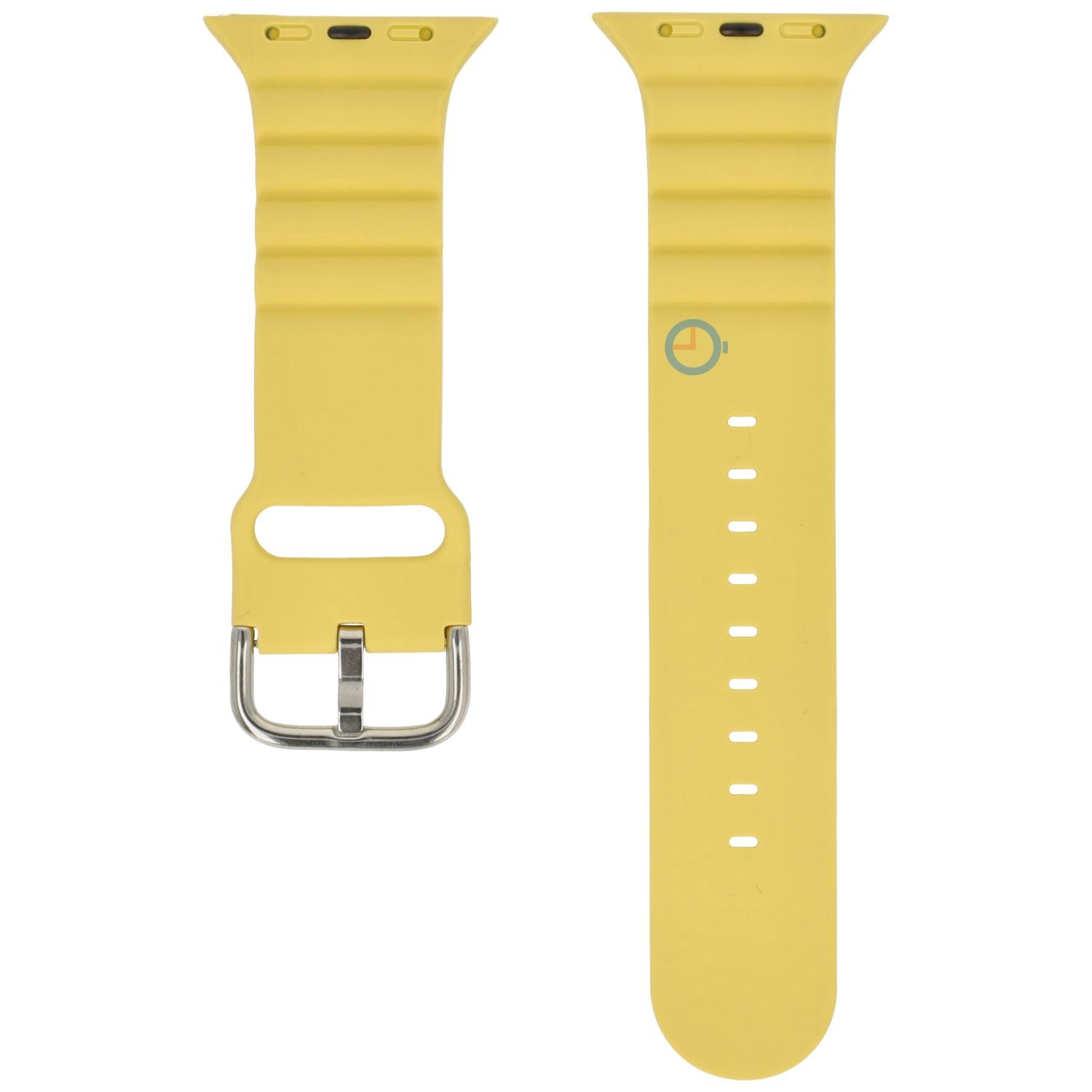 Siliconen horlogeband Apple Watch 45mm - geel