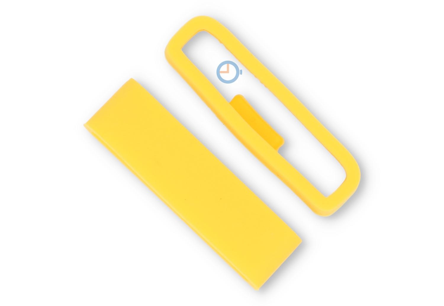 Flexibel band lusje met antislip 24mm - geel rubber - 1 stuks