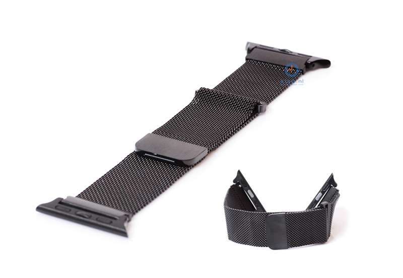 Apple watch horlogeband milanees zwart (38mm/40mm)