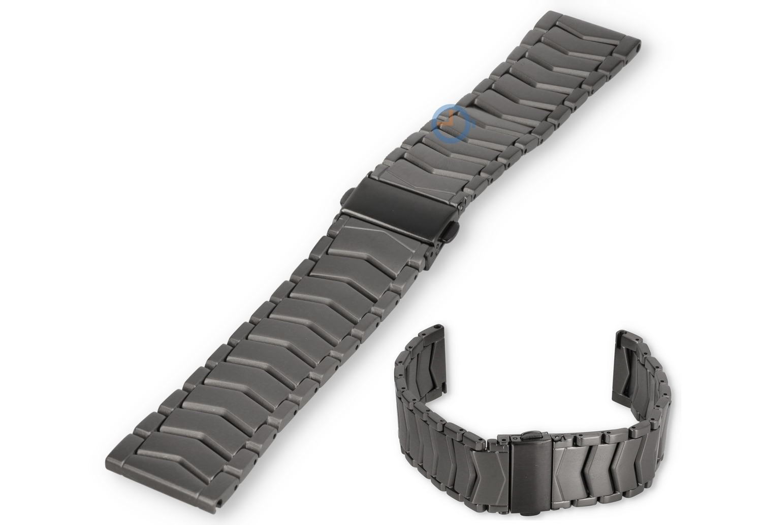 22mm V-link horlogeband - grijs staal