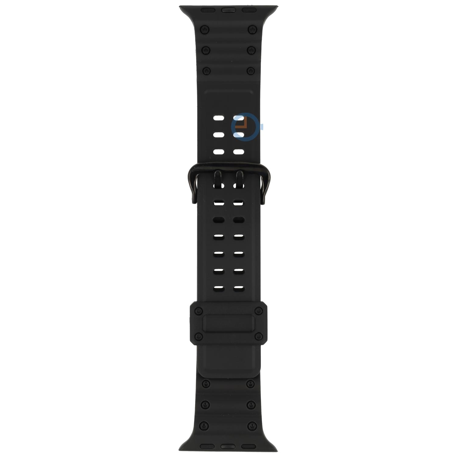 Casio style Apple Watch bandje - 41mm - zwart
