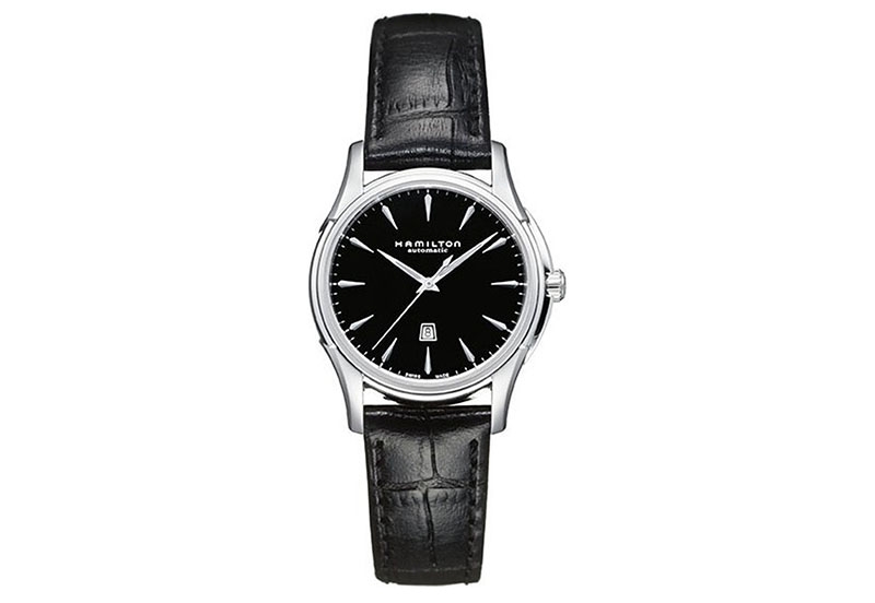 Hamilton horlogeband H32315731 - zwart leer