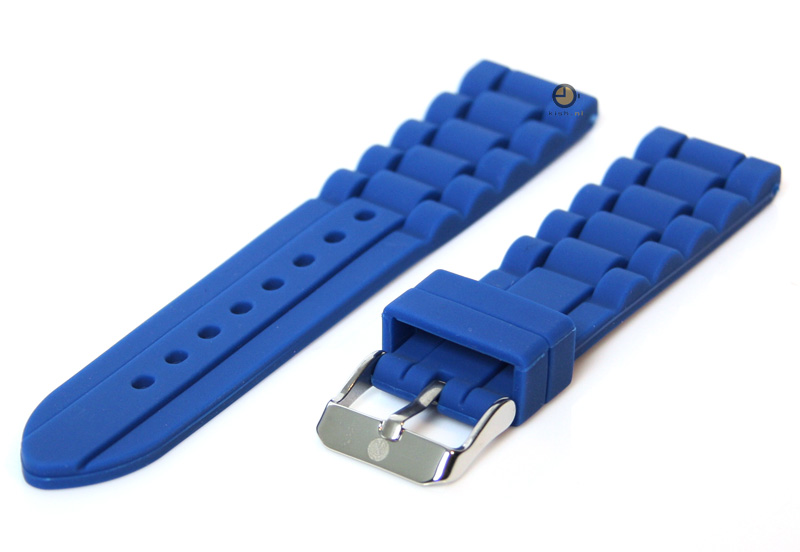 Siliconen horlogeband 20mm blauw