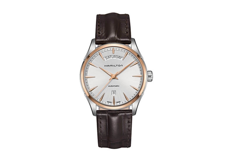 Hamilton horlogeband H42525551 - bruin leer
