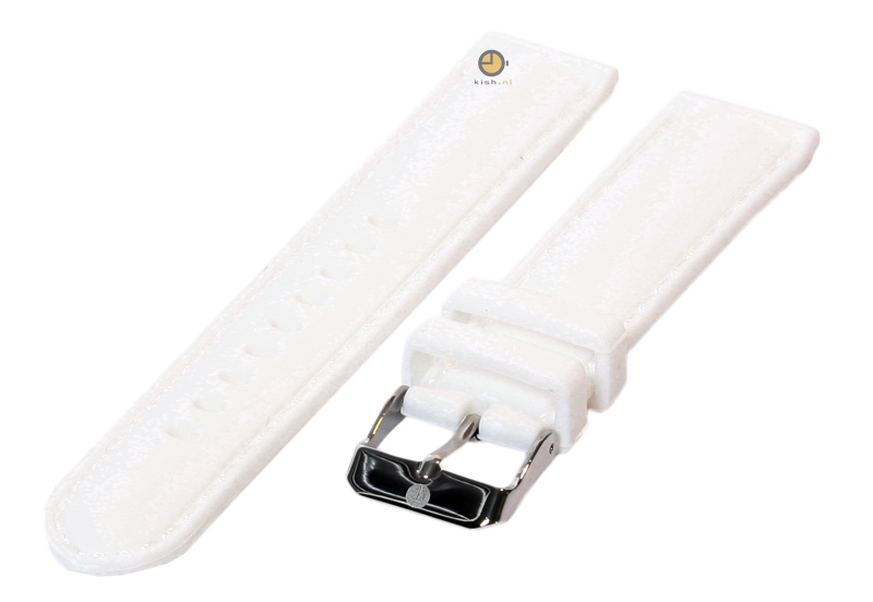 Horlogeband 18mm siliconen wit