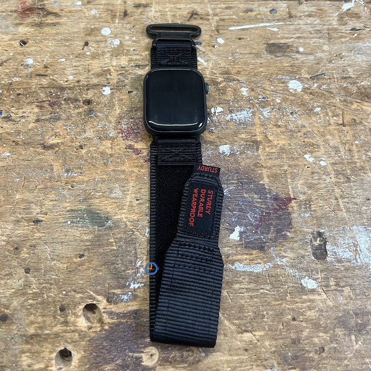 Sturdy Durable horlogeband Apple Watch 45mm - Zwart