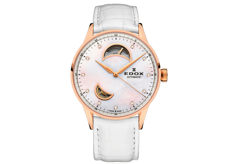Edox Les Vauberts 85019 Horlogeband Wit