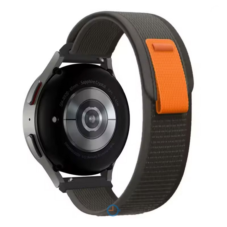20mm Trail nylon loop horlogeband - grijs oranje