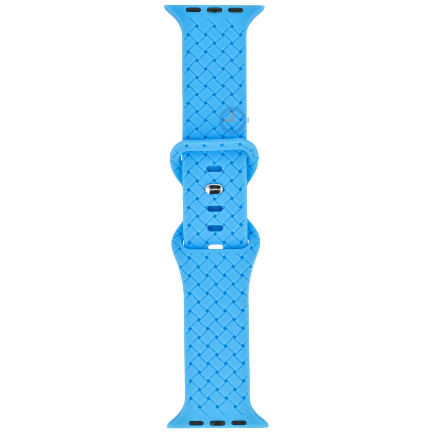 Siliconen vlechtbandje - Apple Watch 41mm - blauw