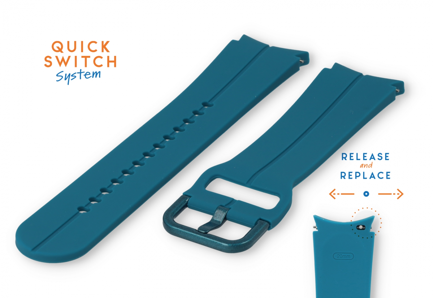 Samsung Galaxy Watch 5 & 6 bandje zeegroen - 20mm