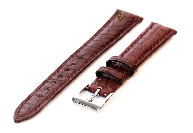 Horlogeband 16mm lichtbruin krokodillenleer mat