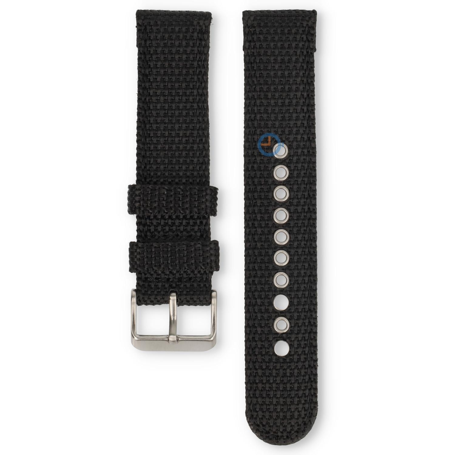 Universele 20mm leren horlogeband met textiel - Pulsar