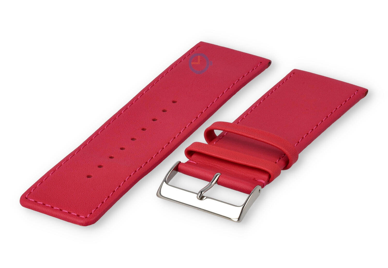 30mm horlogeband glad leer - Barbie