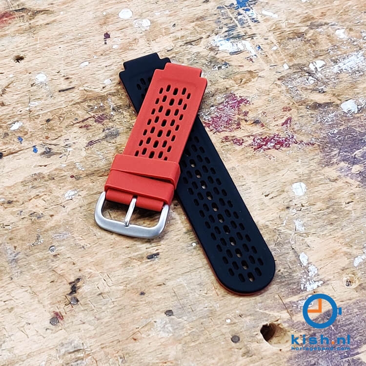 Garmin Approach S2/S4 horlogeband siliconen rood/zwart