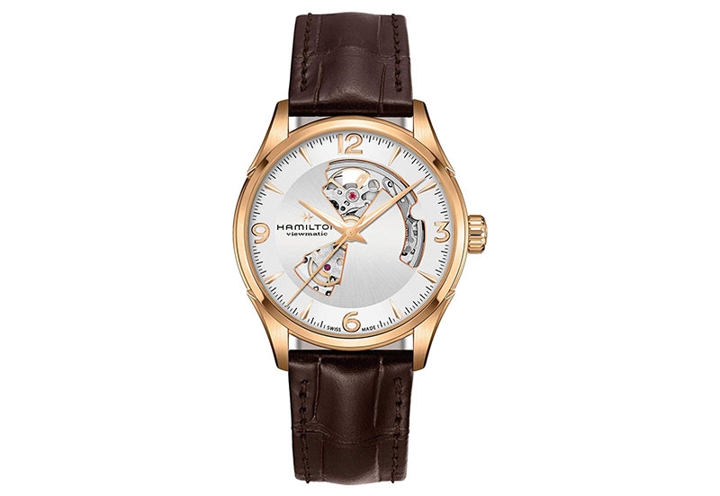 Hamilton horlogeband H32735551 - bruin leer