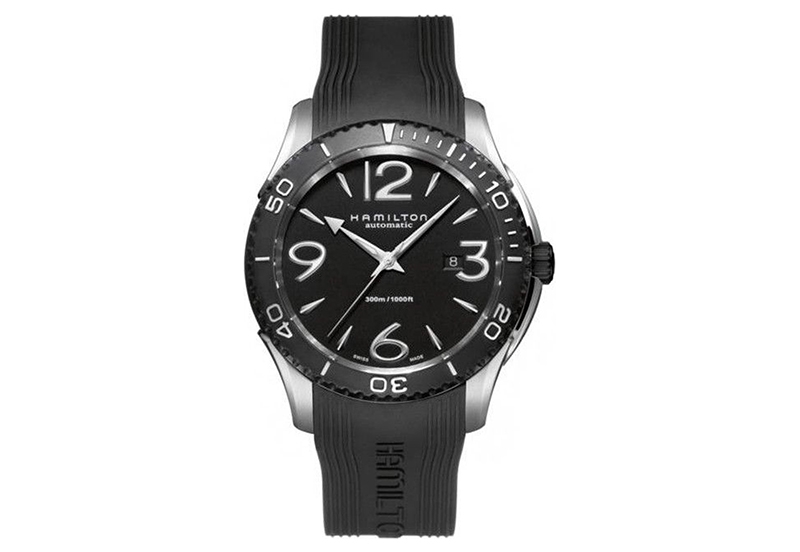 Hamilton horlogeband H37715335 - zwart siliconen