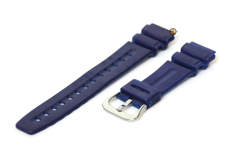 Horlogeband 20mm blauw rubber