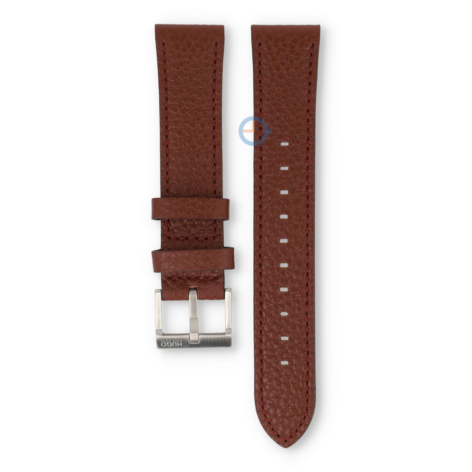 Hugo Boss 20mm horlogeband - bruin leer
