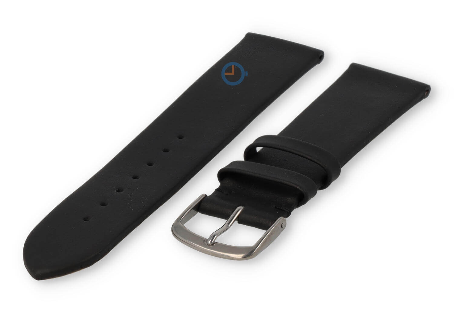 Naadloze en gladde horlogeband 22mm - zwart
