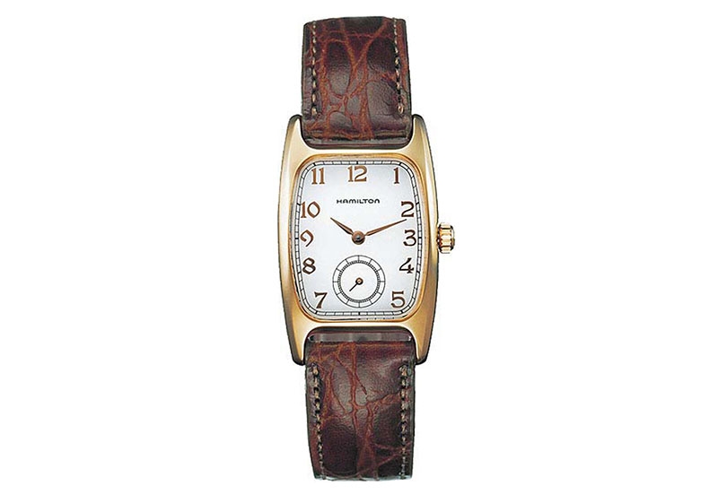 Hamilton horlogeband H13331553 - bruin leer