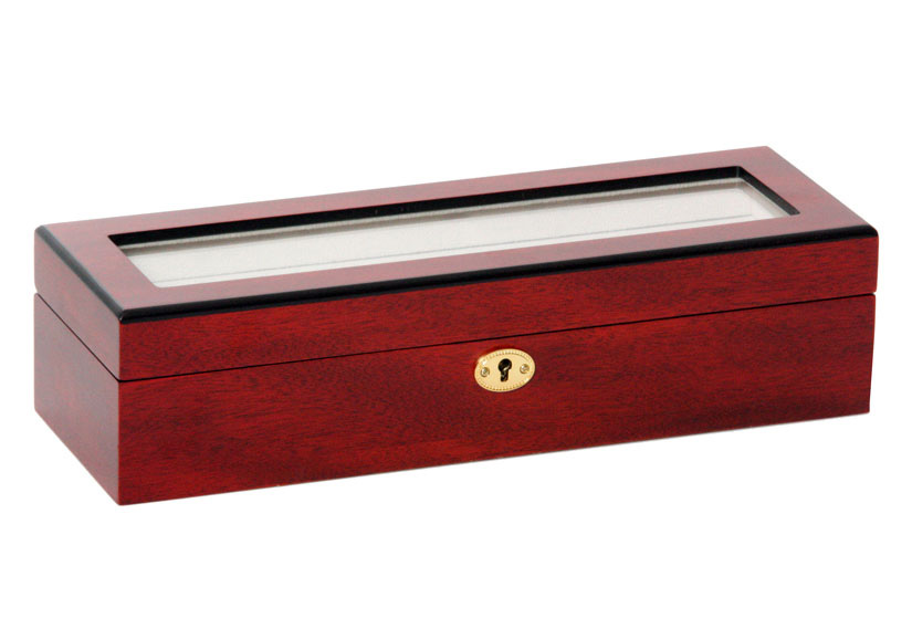 Horlogekist 6 stuks bordeaux mat