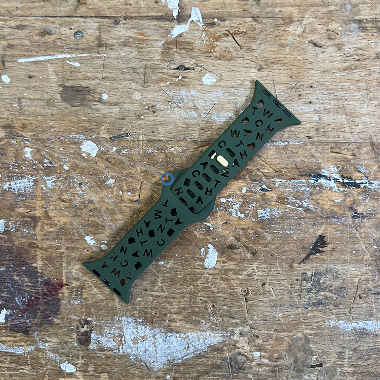 Letter siliconen bandje - Apple Watch 41mm - Groen