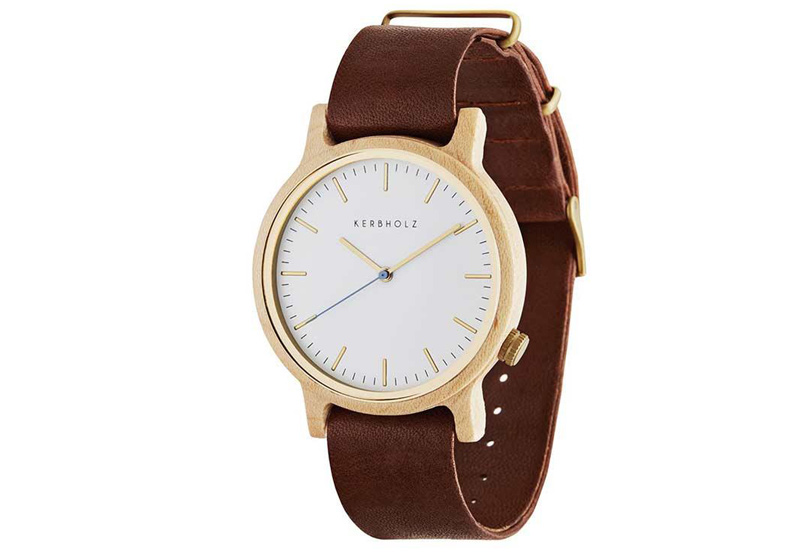 Kerbholz Walter horlogeband Maple Cognac