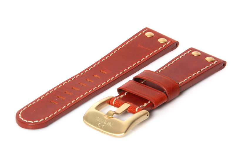 Horlogeband TW STEEL Canteen Cognac bruin (22mm)