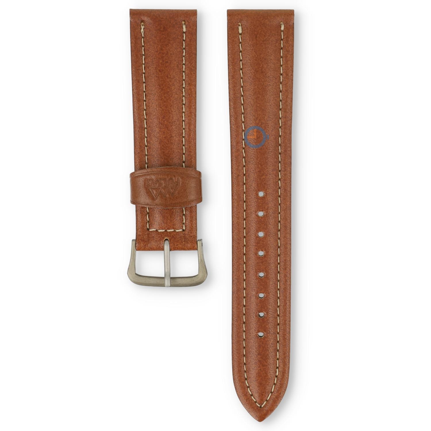 Universele 20mm bruin leren horlogeband - Pulsar