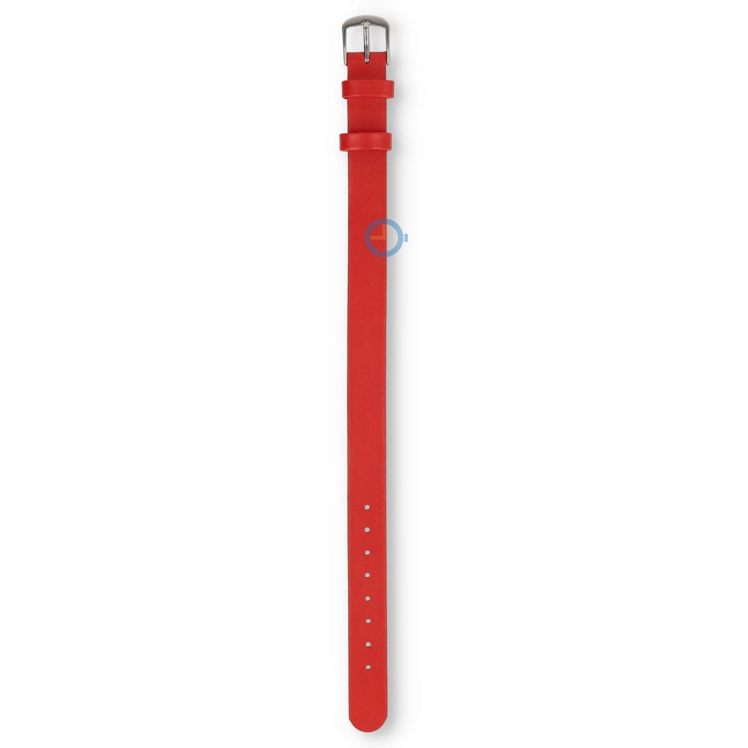 One-piece leren horlogeband - 10mm - rood