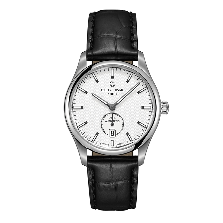 Certina bandje C0224281603100A 21/18mm zonder sluiting zwart leer