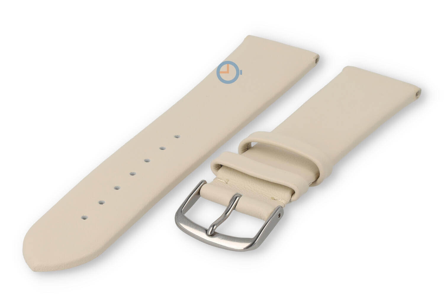 Naadloze en gladde horlogeband 22mm - creme