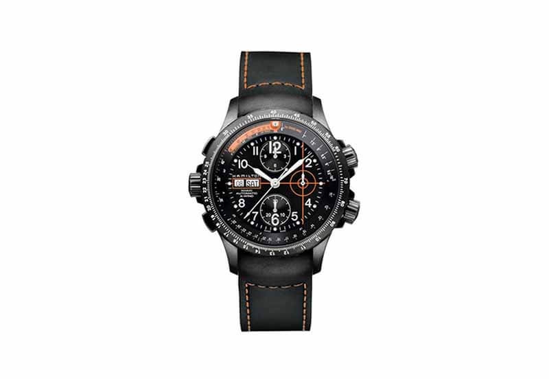 Hamilton horlogeband H77686333 - zwart siliconen