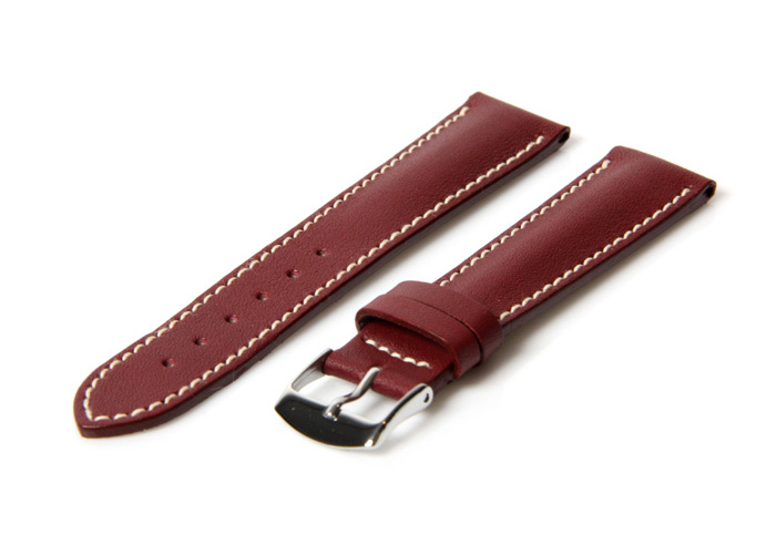 Horlogeband 18mm bordeaux