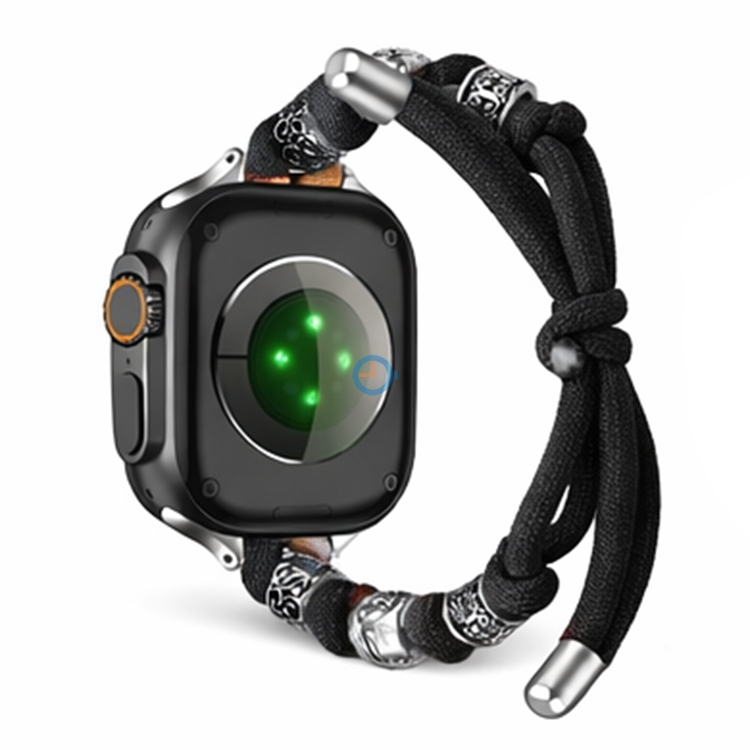 Apple watch Bohemian bandje met bedels (38-40-41-42mm) - zwart