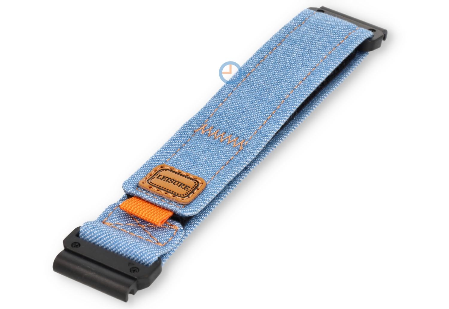 Lichtblauw denim Garmin Fenix bandje - 22mm - klittenband