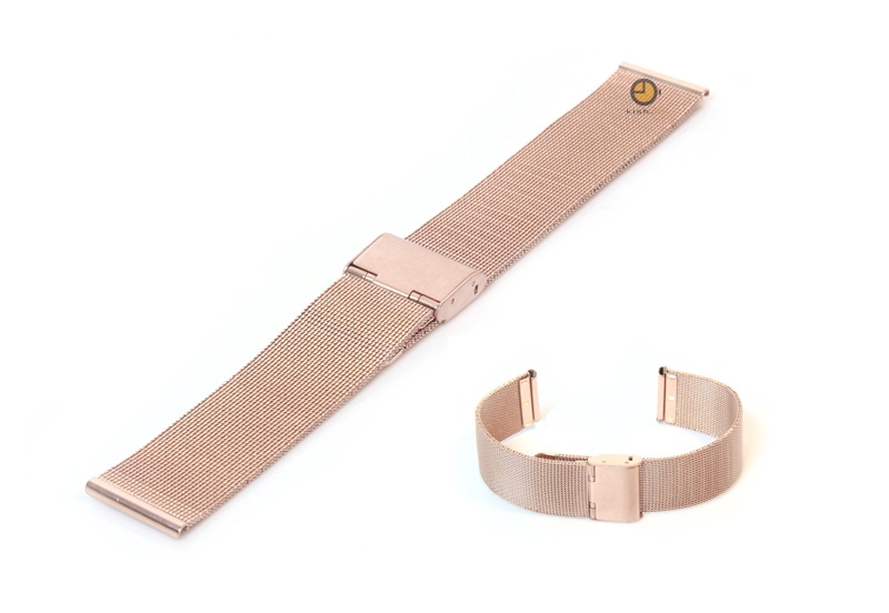 14mm verstelbaar horlogebandje - Rose Gold Mesh