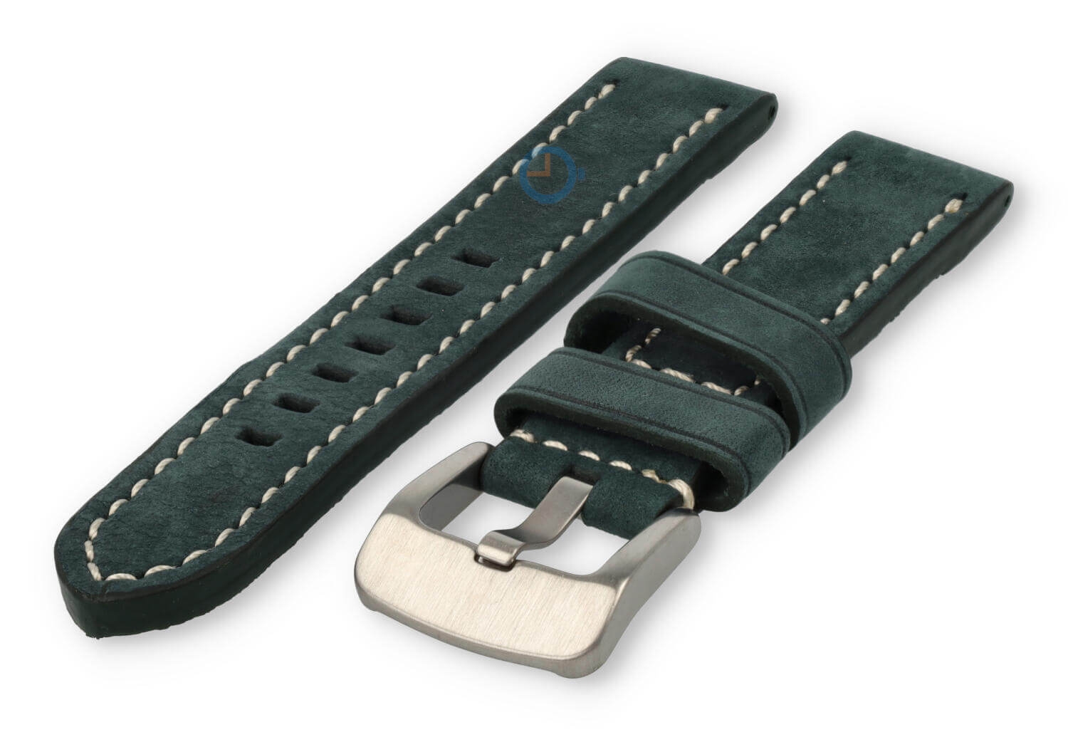 Waterafstotende horlogeband van leer - 20mm - groen