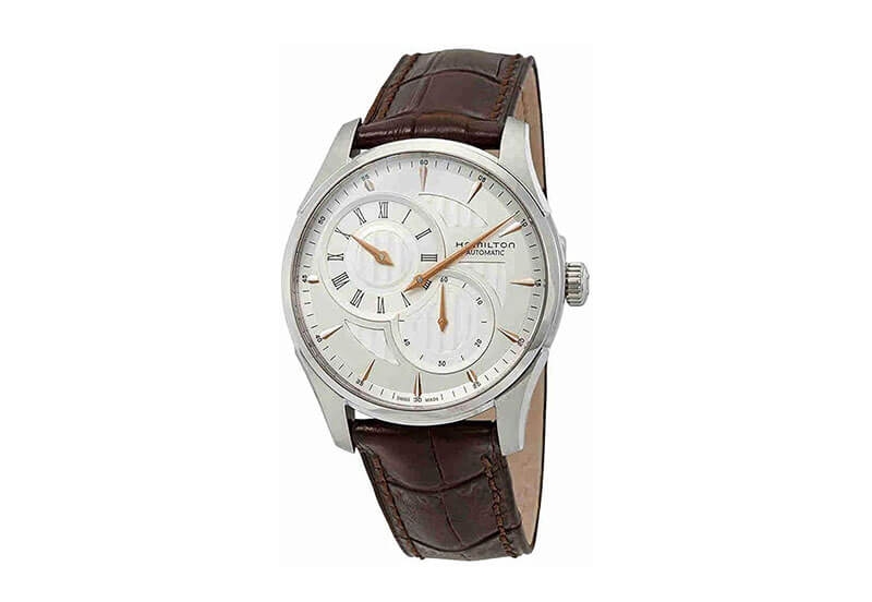 Hamilton horlogeband H42615551 - bruin leer