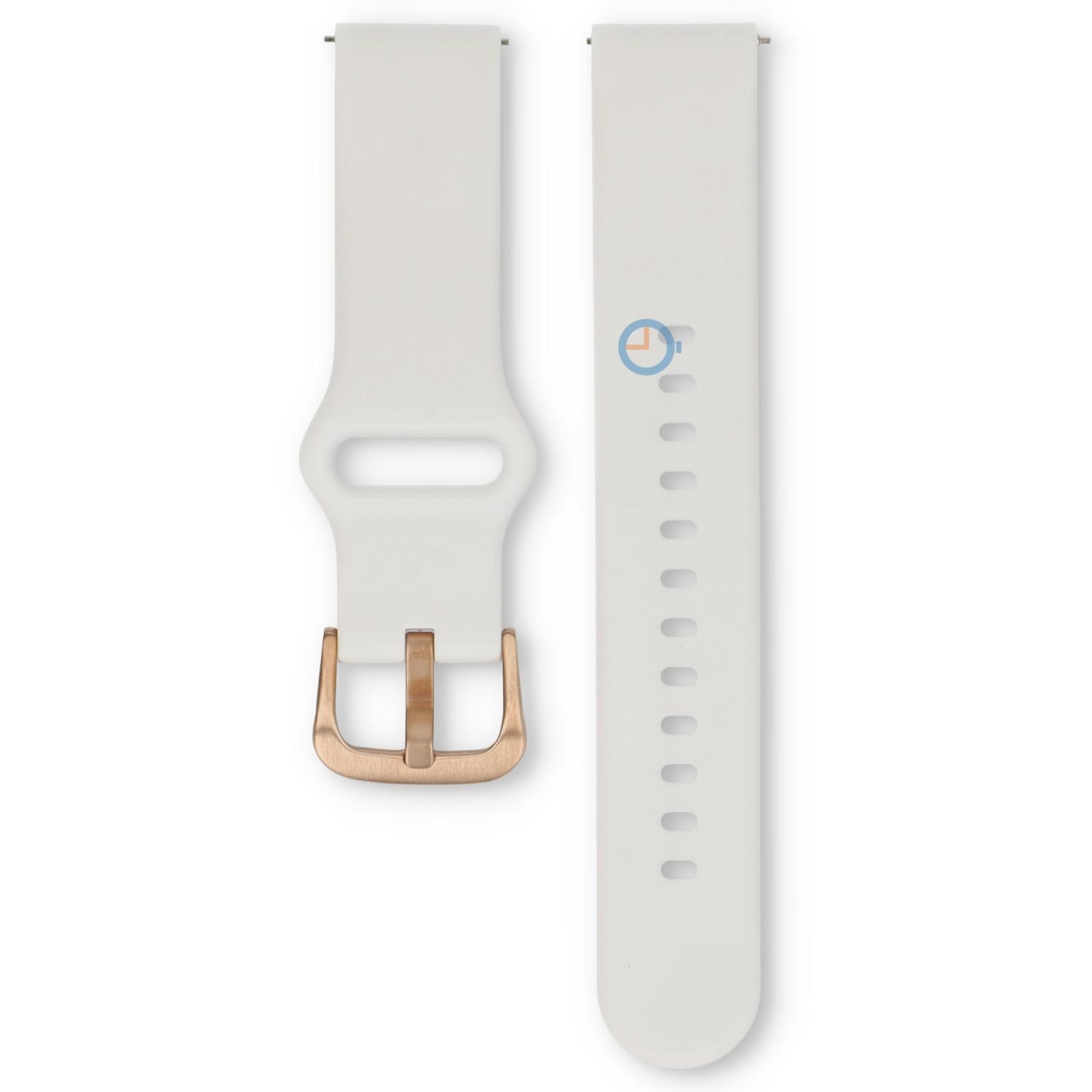 Ice Smart 18mm horlogebandje - White/rosegold