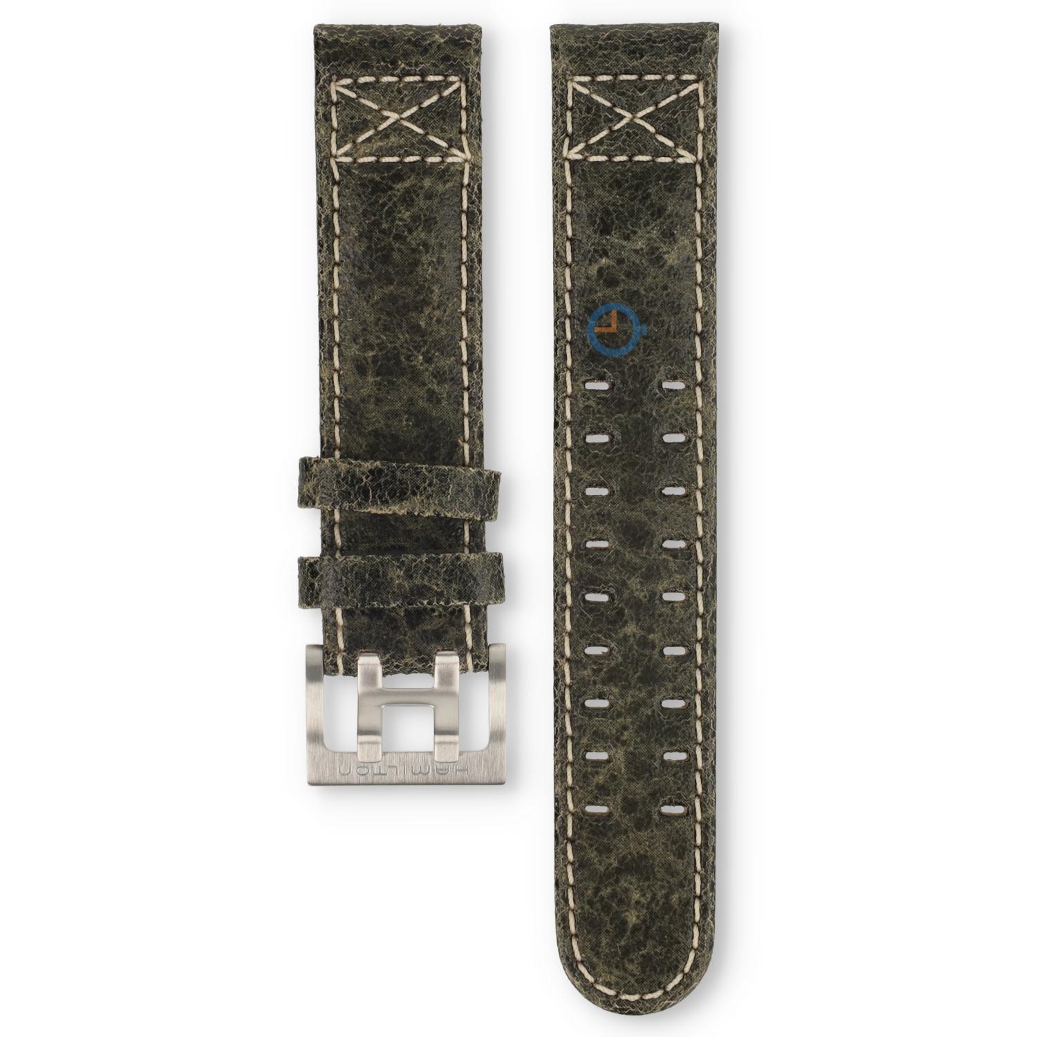 Hamilton horlogeband H76655723 - groen leer